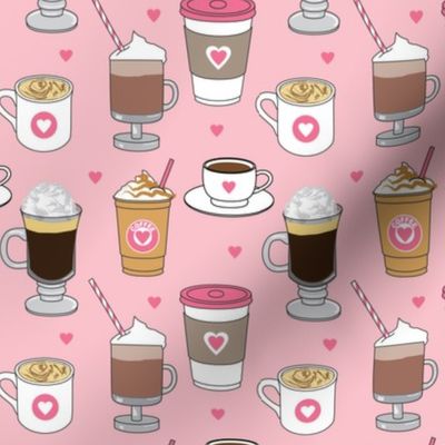 pink coffee-drinks-on-pink