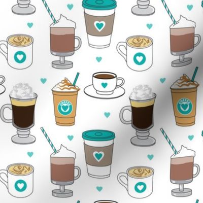 teal coffee-drinks-on-white