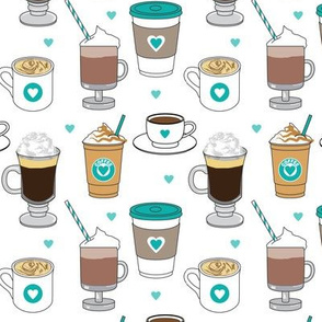 teal coffee-drinks-on-white
