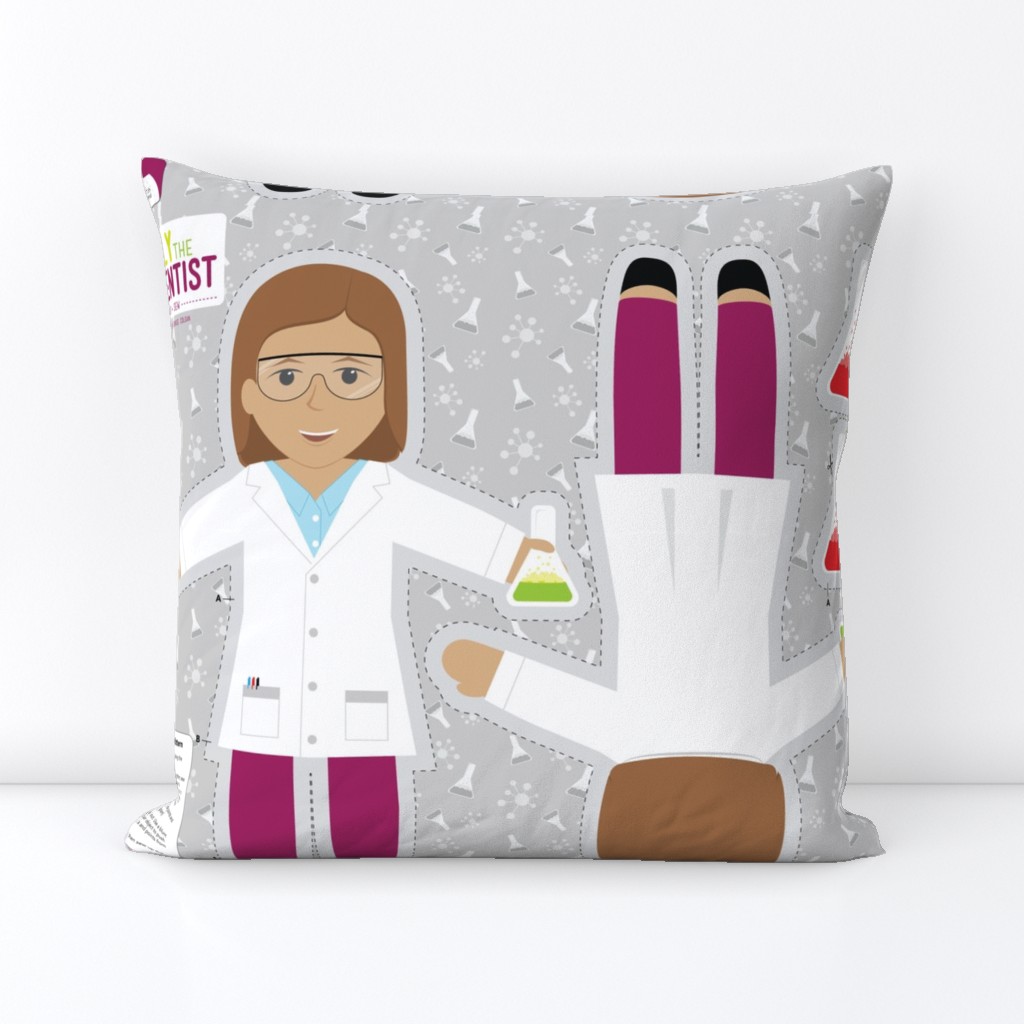 Scientist Sally  Cut and Sew Plushie Pillow Project