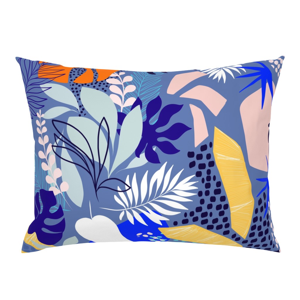 L - Tropical Foliage - 2. Blue Boho 