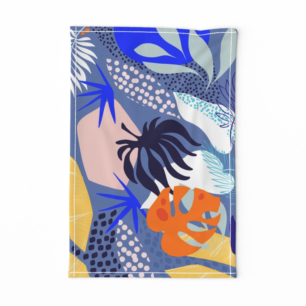 L - Tropical Foliage - 2. Blue Boho 