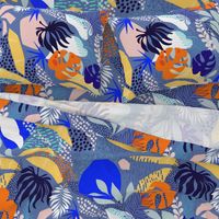 L - Tropical Foliage - 2. Blue Boho 