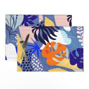 L - Tropical Foliage - 2. Blue Boho 