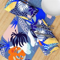 L - Tropical Foliage - 2. Blue Boho 