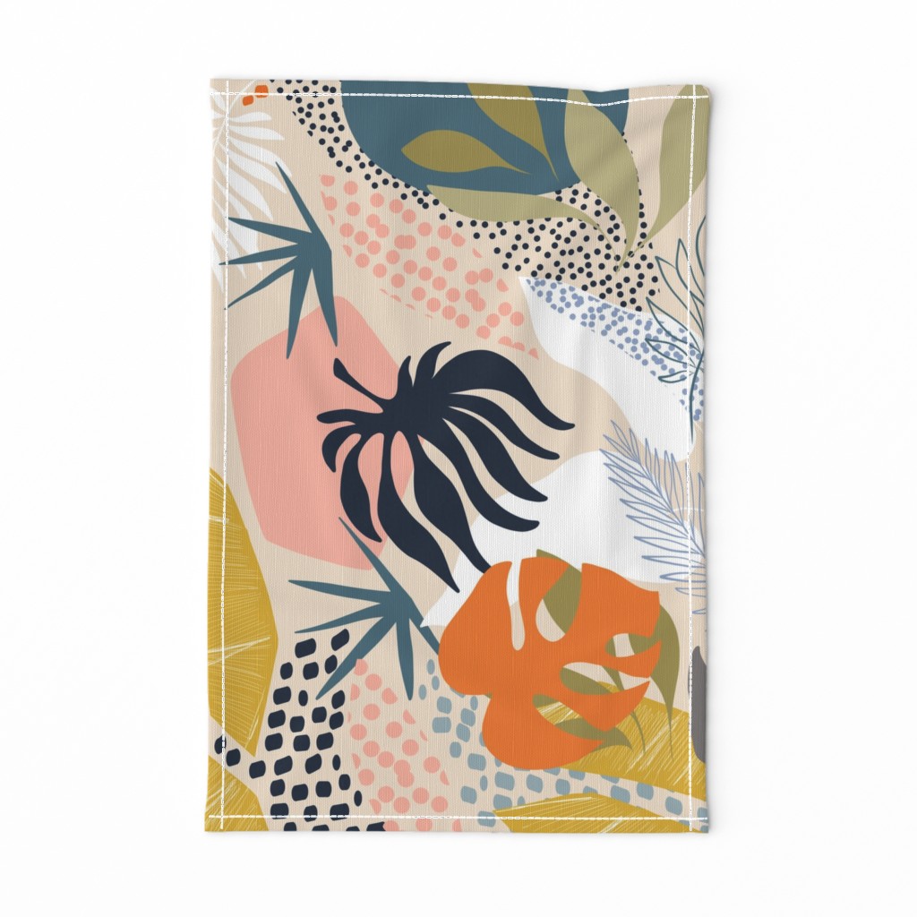 Tropical foliage - Natural Retro Boho - L 