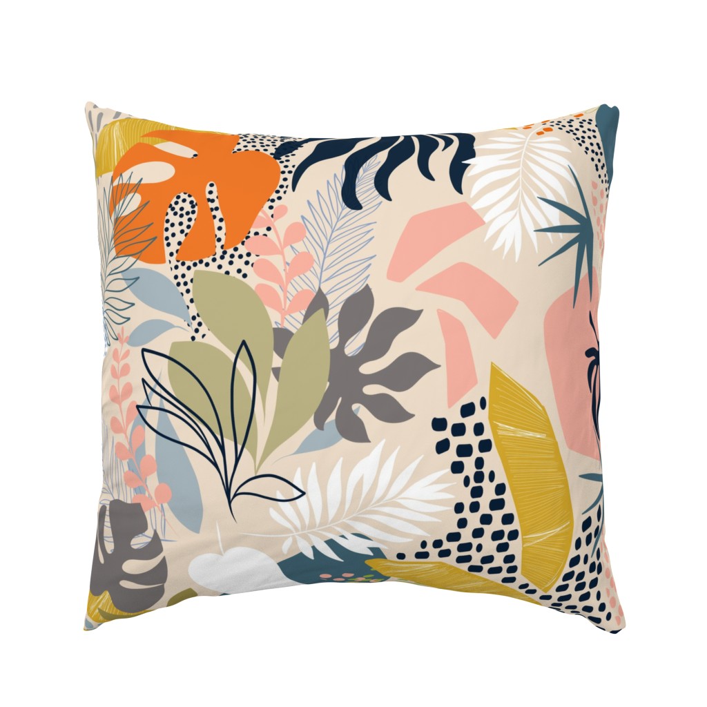 Tropical foliage - Natural Retro Boho - L 