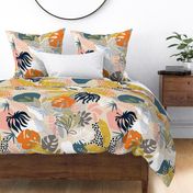 Tropical foliage - Natural Retro Boho - L 