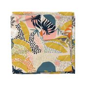 Tropical foliage - Natural Retro Boho - L 