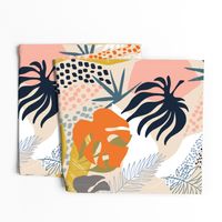 Tropical foliage - Natural Retro Boho - L 