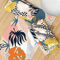 Tropical foliage - Natural Retro Boho - L 