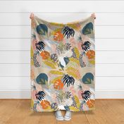 Tropical foliage - Natural Retro Boho - L 