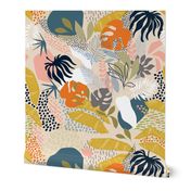 Tropical foliage - Natural Retro Boho - L 