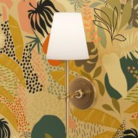 Tropical foliage - Natural Retro Boho - L 