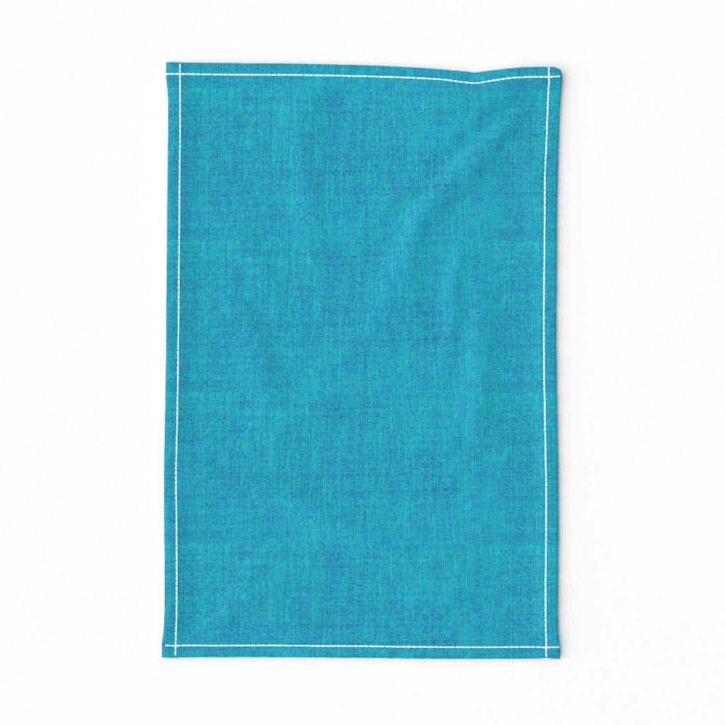 Denim Textured Solid - Resort Aqua Blue
