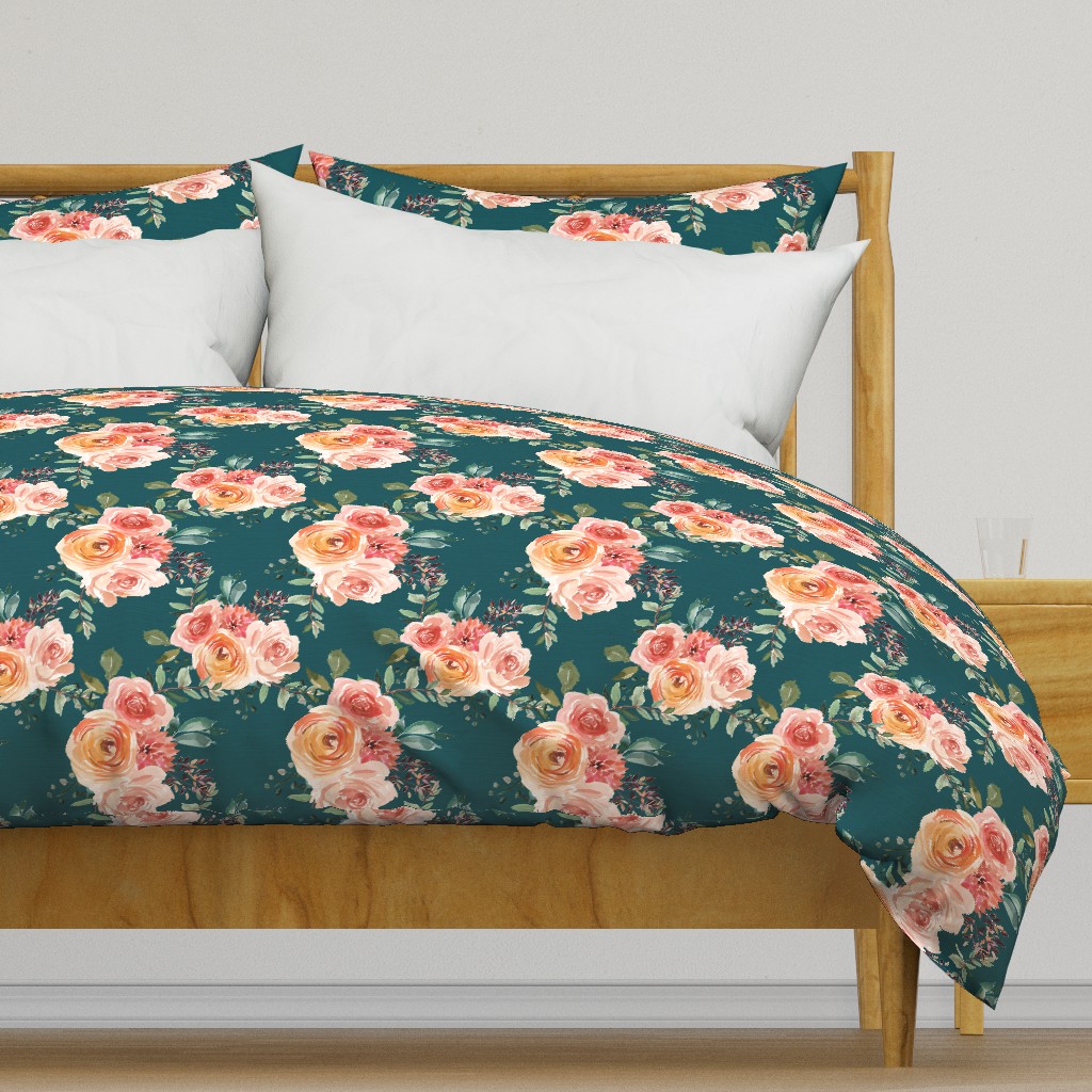 Beatrice Floral Teal