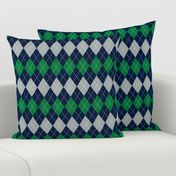 Argyle - green, grey, navy - LAD19