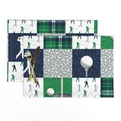 Golf Wholecloth -  green & navy plaid  - LAD19