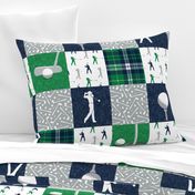 Golf Wholecloth -  green & navy plaid  - LAD19