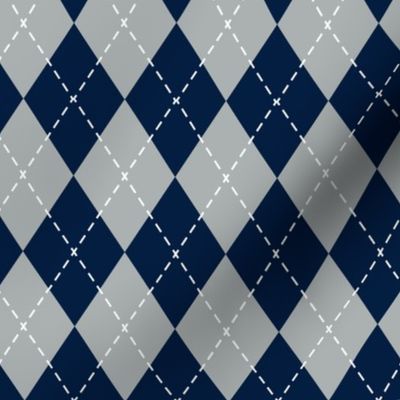 argyle - navy and grey - LAD19