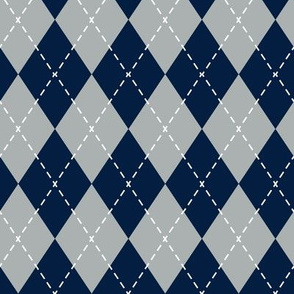 argyle - navy and grey - LAD19