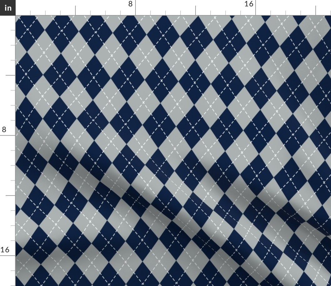 argyle - navy and grey - LAD19
