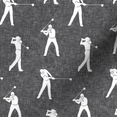 golfers on grey linen - LAD19