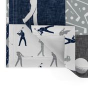 Golf Wholecloth -  grey & navy  - LAD19