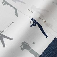 Golf Wholecloth -  grey & navy  - LAD19