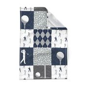 Golf Wholecloth -  grey & navy  - LAD19