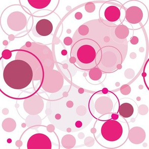 Pretty in Pink Circles on White