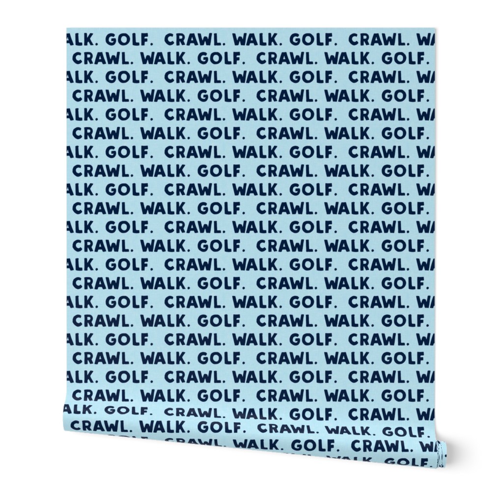 crawl walk golf - navy and baby blue - LAD19