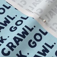 crawl walk golf - navy and baby blue - LAD19