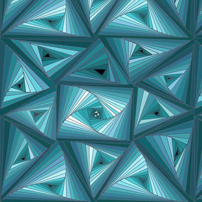 illusion movement op art turquoise