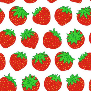 Red strawberry pattern