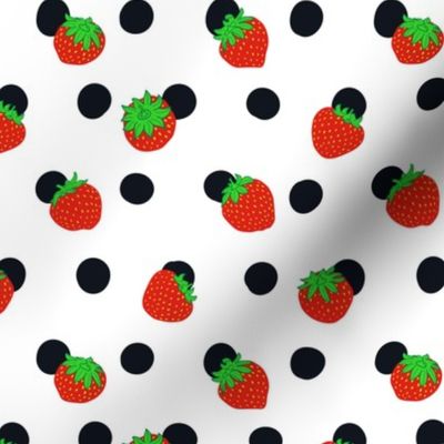 Polka dot and strawberry