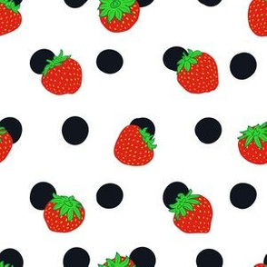 Polka dot and strawberry