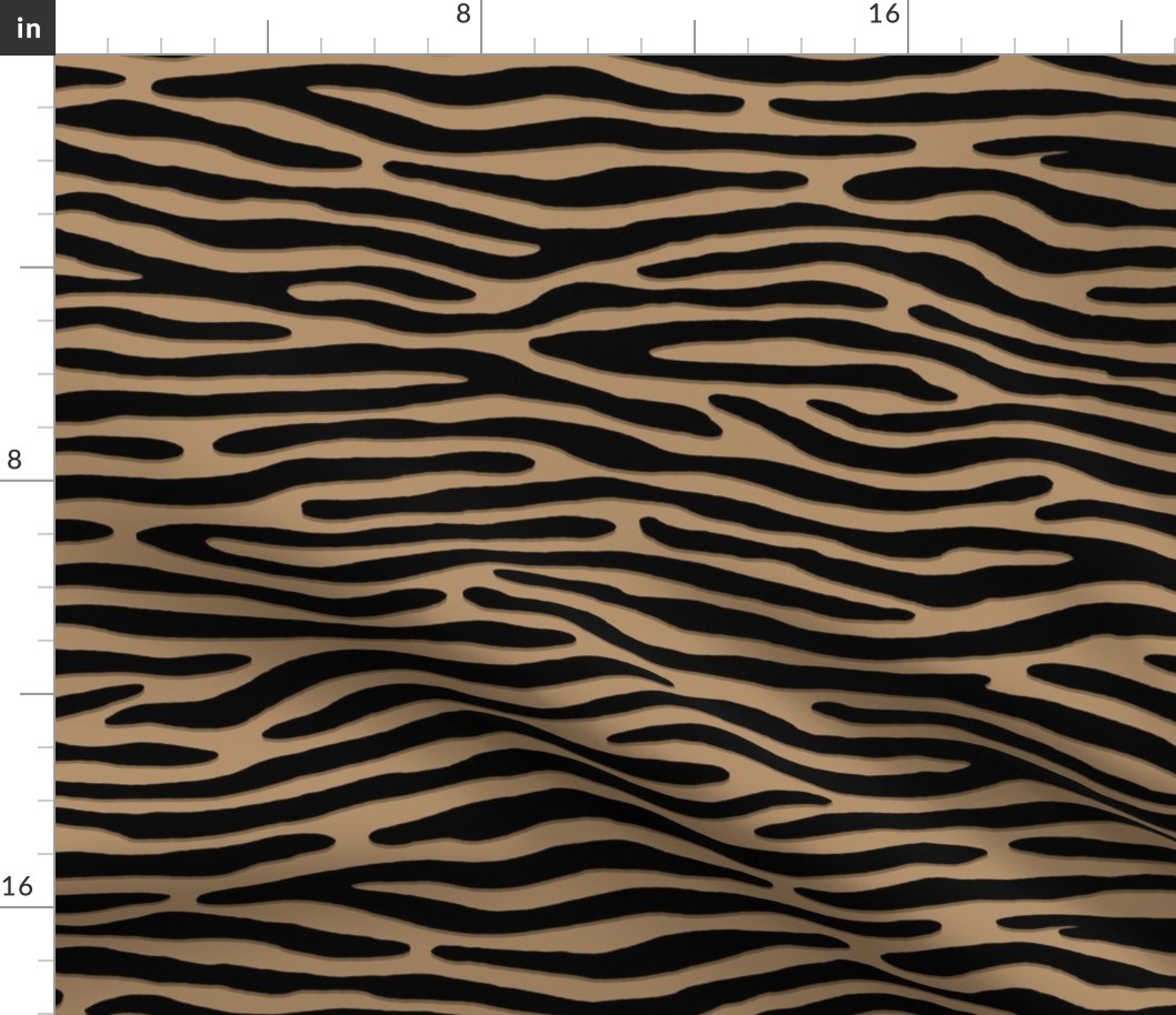 ★ ZEBRA OR TIGER ? ★ Light Brown – Large Scale - Horizontal / Collection : Wild Stripes – Punk Rock Animal Prints 2
