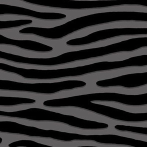 ★ ZEBRA OR TIGER ? ★ Gray – Large Scale - Horizontal / Collection : Wild Stripes – Punk Rock Animal Prints 2