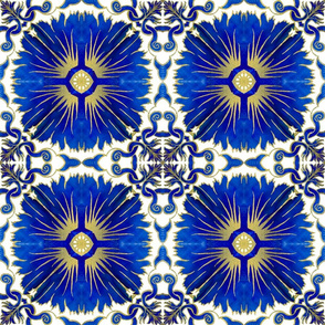 Azulejos - Portuguese Tiles Blue and Gold