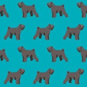 kerry blue terrier dog fabric, kerry blue terrier fabric, kerry blue terrier dog, dog fabric, dog breeds fabric, cute dog -  teal