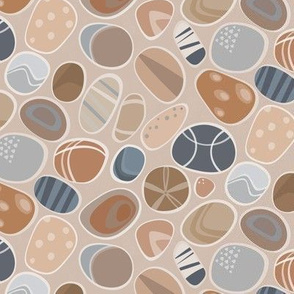 Seashore Pebbles Pale