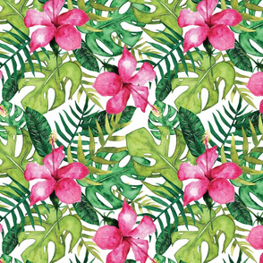 Tropical Hibiscus Pattern