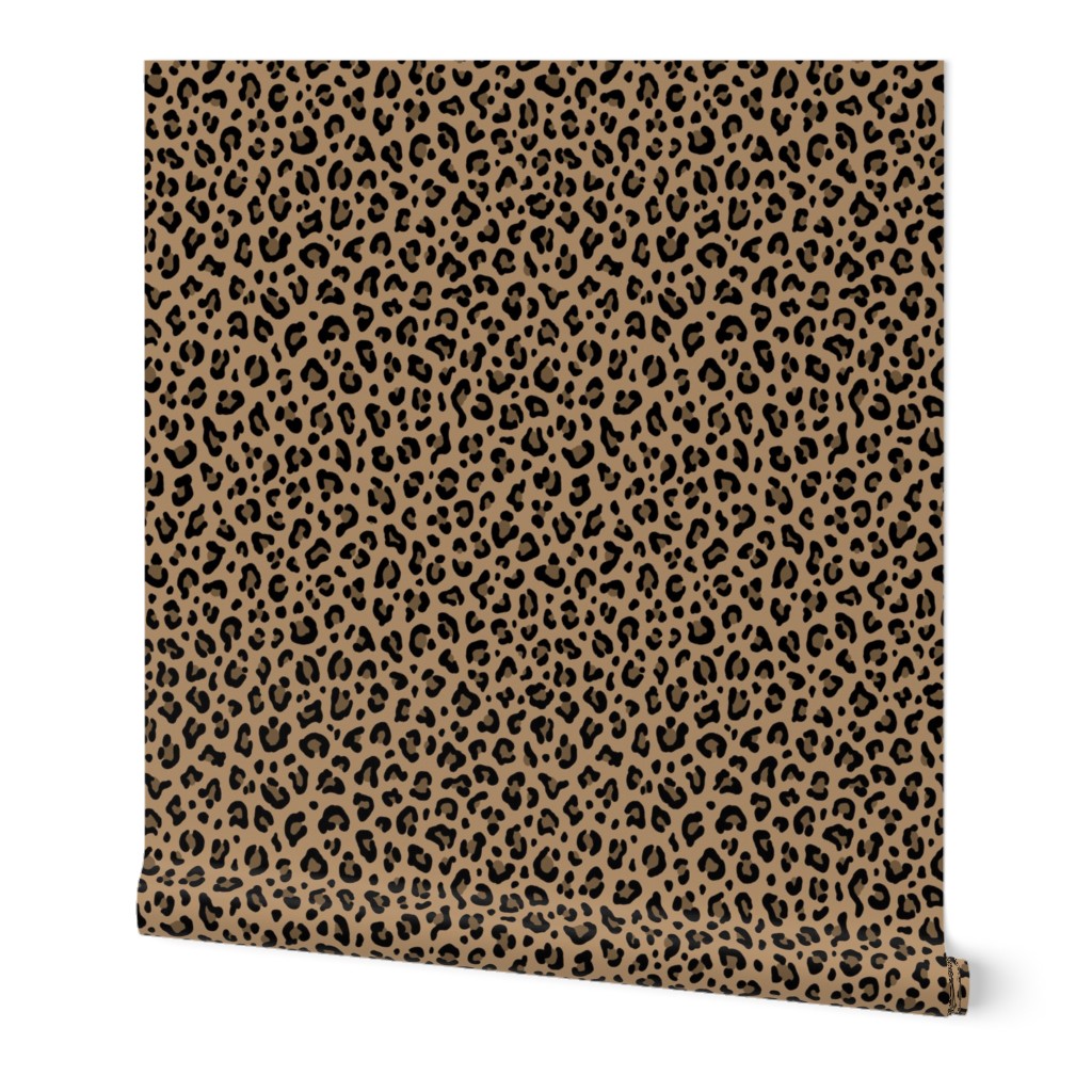 ★ LEOPARD PRINT in ICED COFFEE BROWN ★ Medium Scale / Collection : Leopard spots – Punk Rock Animal Print