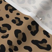 ★ LEOPARD PRINT in ICED COFFEE BROWN ★ Medium Scale / Collection : Leopard spots – Punk Rock Animal Print