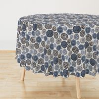 Tree Rings Graphic Forest Woodlands in Gray Blue Black on White - UnBlink Studio by Jackie Tahara