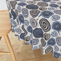 Tree Rings Graphic Forest Woodlands in Gray Blue Black on White - UnBlink Studio by Jackie Tahara