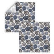 Tree Rings Graphic Forest Woodlands in Gray Blue Black on White - UnBlink Studio by Jackie Tahara