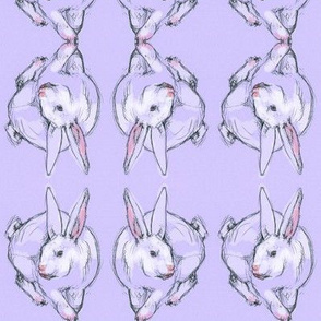 Blue Floral Fabric Bunnies / Floral Bunnies / Purple Farmhouse