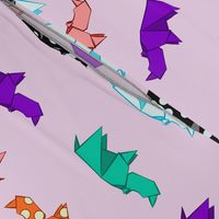 Rhino Origami- On Purple